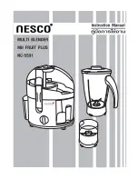 Nesco MII Fruit Plus NC-5591 Instruction Manual preview