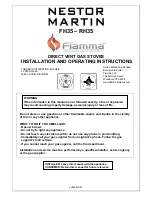 NESTOR MARTIN Fiamma FH35 Installation And Operating Instructions Manual preview