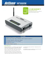 NetComm NP3680W Technical Specifications preview