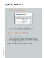 Preview for 16 page of NetComm NTC-30 Series Quick Start Manual