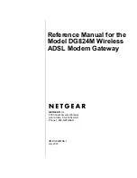 NETGEAR DG824M - 802.11b Wireless ADSL Modem Reference Manual preview