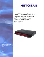 NETGEAR WNDR3800 User Manual preview