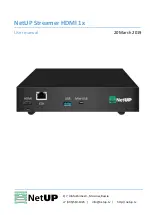 NetUP Streamer HDMI 1x User Manual preview