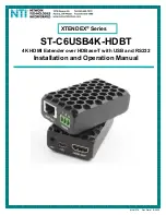 Network Technologies ST-C6USB4K-HDBT Installation And Operation Manual preview
