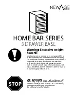 Preview for 1 page of New Age 3 DRAWER BASE HOME BAR Manual