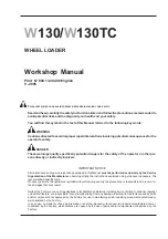 New Holland W130 Workshop Manual preview