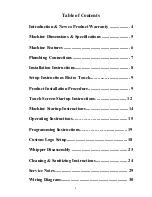 Preview for 2 page of Newco Bistro Touch Operating Instructions Manual