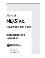 Preview for 1 page of Nexstar AD 4305 Installation And Operation Manual