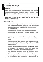 Preview for 8 page of Next LOGIX II RT NETPACK 10000VA Installation And User Manual