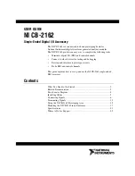 NI CB-2162 User Manual preview