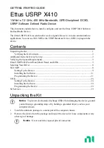 Preview for 1 page of NI Ettus USRP X410 Getting Started Manual