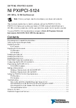 NI NI PCI-5124 Getting Started Manual preview