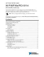 NI PC-5114 Getting Started Manual preview