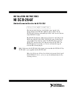 NI SCB-264X Installation Instructions Manual preview