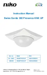 Niko Swiss Garde 360 Presence KNX UP Instruction Manual preview