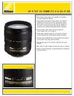 Preview for 1 page of Nikon AF-S DX IF-ED Specifications