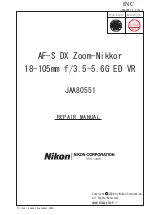 Preview for 1 page of Nikon AF-S DX NIKKOR 18-105mm f/3.5-5.6 ED VR Repair Manual