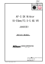 Nikon AF-S DX Nikkor 18-55mm/F3.5-5.6G VR Repair Manual preview