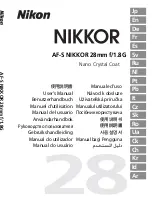 Preview for 1 page of Nikon AF-S NIKKOR 28mm f/1.8G User Manual