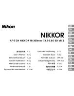 Preview for 1 page of Nikon AF-S OX NIKKOR 18-200mm f/3.S-S.6G EO VR II User Manual