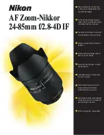 Preview for 1 page of Nikon AF Zoom-Nikkor Specifications