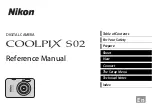 Nikon COOLPIX S02 Reference Manual preview