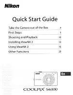 Preview for 1 page of Nikon Coolpix S6100 Quick Start Manual