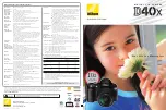 Preview for 1 page of Nikon D40X Brochure