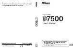 Preview for 1 page of Nikon D7500 User Manual