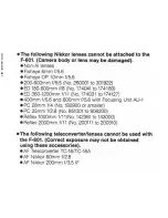 Preview for 91 page of Nikon F-601 Instruction Manual