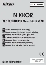 Preview for 1 page of Nikon NIKKOR AF-P DX 10-20mm f/4.5-5.6G VR User Manual