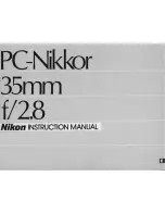 Preview for 1 page of Nikon PC Nikkor 35mm f/2.8 Instruction Manual