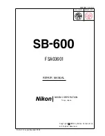 Preview for 1 page of Nikon SB-600 FSA03601 Repair Manual