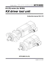 Preview for 1 page of Nitto Seiko KX Series Instruction Manual