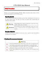 Preview for 2 page of Nitto CTS-02V4 User Manual