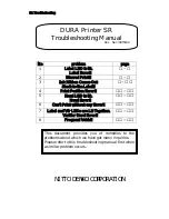 Nitto DURAPrinter SR Troubleshooting Manual preview