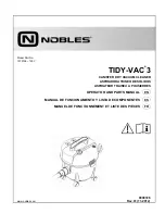 Nobles TIDY-VAC 3 1070196 Operator And Parts Manual preview