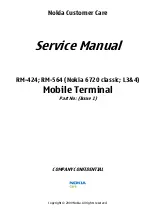 Nokia 6720 classic Service Manual preview