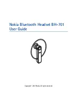 Nokia Bluetooth Headset BH-701 User Manual preview