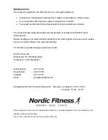 Preview for 2 page of Nordic 220 cycle Owner'S Manual