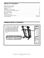 Preview for 2 page of NordicTrack 30827.2 User Manual