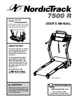 NordicTrack 7500 R Treadmill User Manual preview