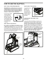 Preview for 16 page of NordicTrack A.c.t. 10 Elliptical Manual