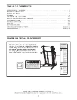 Preview for 2 page of NordicTrack A2550 User Manual