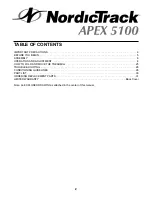 Preview for 2 page of NordicTrack Apex 5100 User Manual