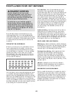 Preview for 29 page of NordicTrack E 11.5 (Dutch) Gebruikershandleiding