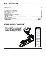 Preview for 2 page of NordicTrack E 16.7 Manual