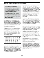 Preview for 30 page of NordicTrack E 8.5 (Dutch) Gebruikershandleiding