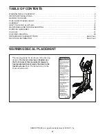 Preview for 2 page of NordicTrack E10 REAR DRIVE NTEVEL89909.2 User Manual