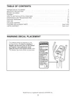 Preview for 2 page of NordicTrack E5 vi NTEL05609.0 User Manual